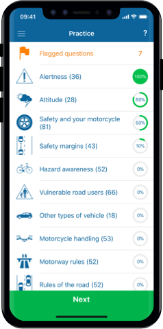 Motorcycle Theory Test 2024 UK Kit for iPhone, Mac and Android- Practice Test